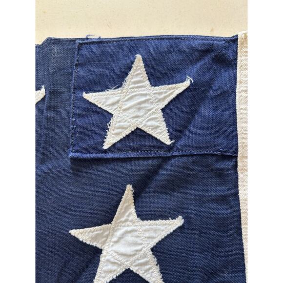VTG RARE American Flag Bulldog Bunting 48 Stars WW2/Korean 40s US Treasury Dept - Picture 11 of 16